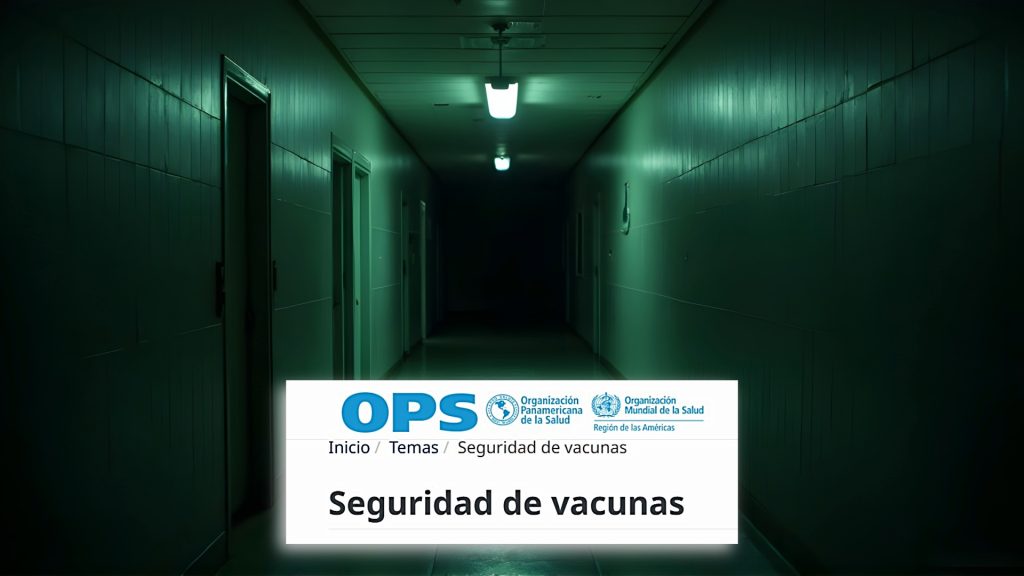 Logo de OPS en un fondo de psiquitátrico