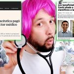 Noticias de periódicos y dinero de soborno en suspensión
